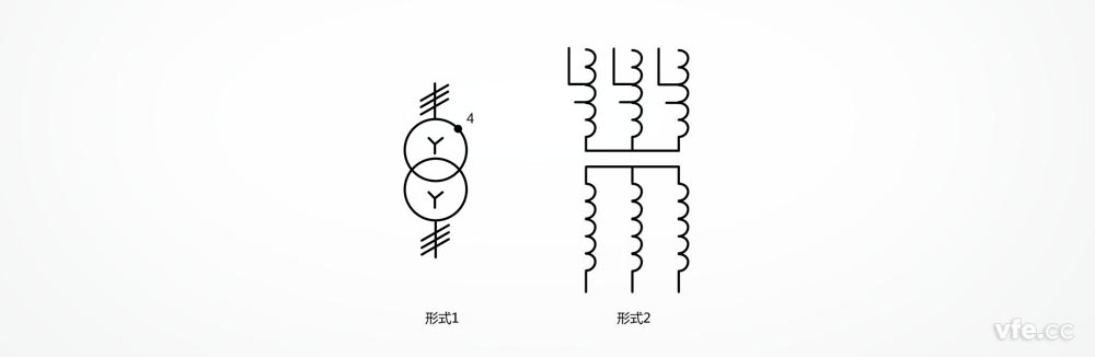 具有個抽頭的星形連接的三相變壓器,每個初級繞組除其端頭外還示出個可用的連接點 具有個抽頭的星形連接的三相變壓器,每個初級繞組除其端頭外還示出個可用的連接點