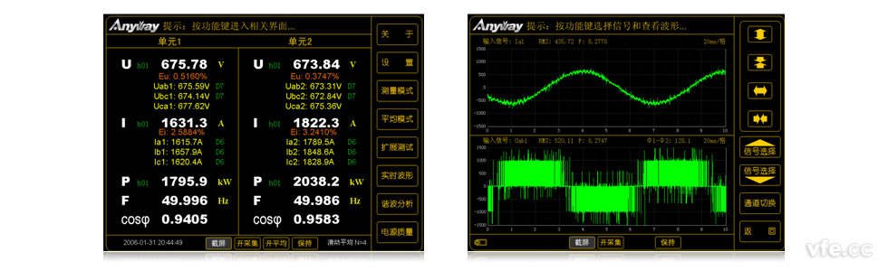 直驅永磁風力發電機組試驗臺測試界面截圖