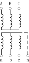 由Y聯結組成的三相不接地電壓互感器 由Y聯結組成的三相不接地電壓互感器