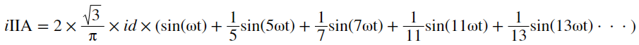 第二整流橋網側電流傅里葉級數展開 第二整流橋網側電流傅里葉級數展開