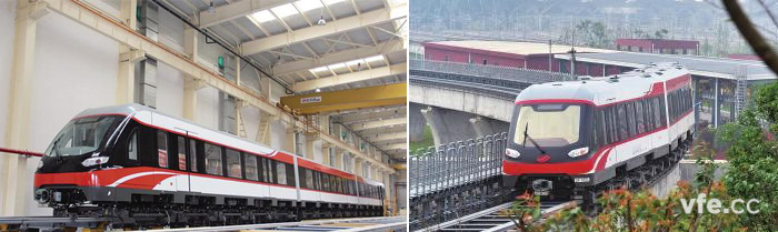 運行中的長沙磁浮快線 運行中的長沙磁浮快線