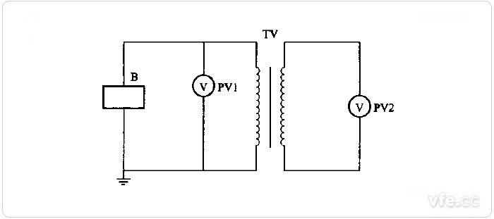 采用電壓互感器作標準器檢定數字高壓表的線路圖 采用電壓互感器作標準器檢定數字高壓表的線路圖