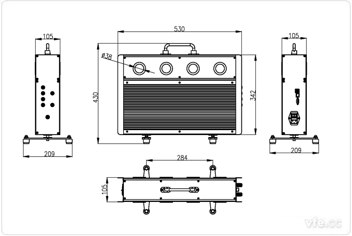 EV3000新能源汽車驅動系統一體化綜合測試儀尺寸圖 EV3000新能源汽車驅動系統一體化綜合測試儀尺寸圖